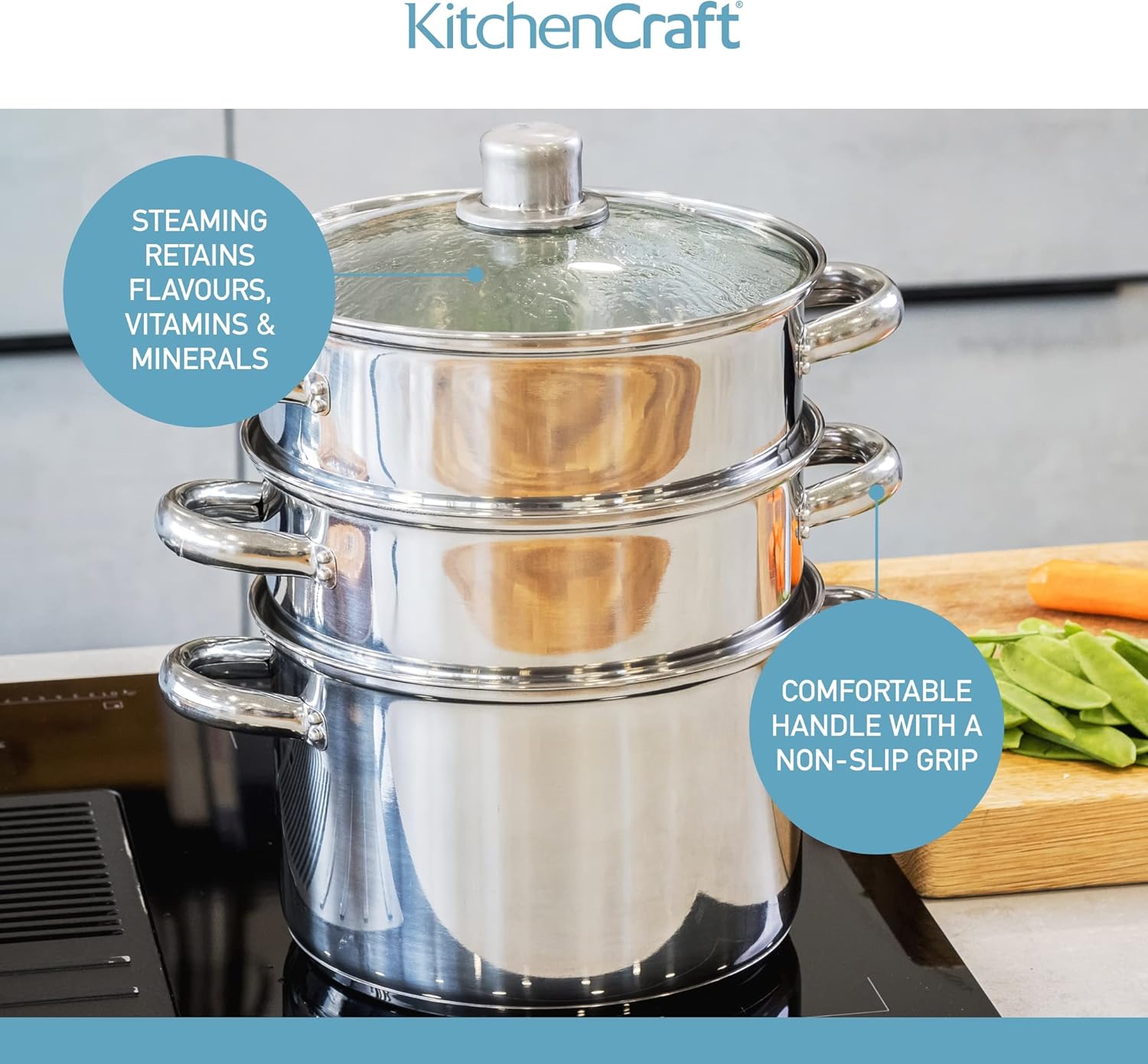 Thumbnail 4 de KitchenCraft cuiseur vapeur 22 cm