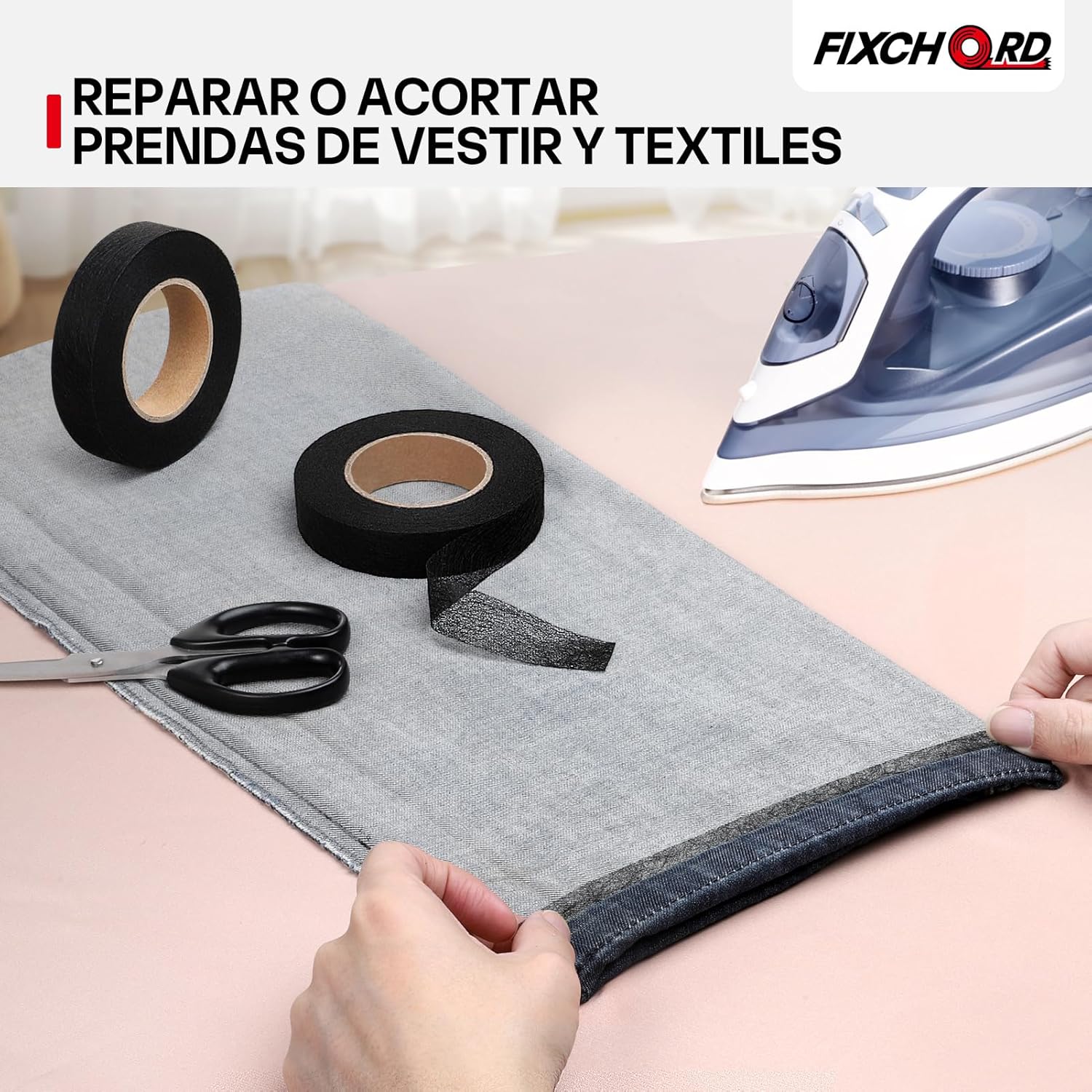 Thumbnail 4 de FIXCHORD Cinta Termoadhesiva Negra, Fácil de Usar 👖