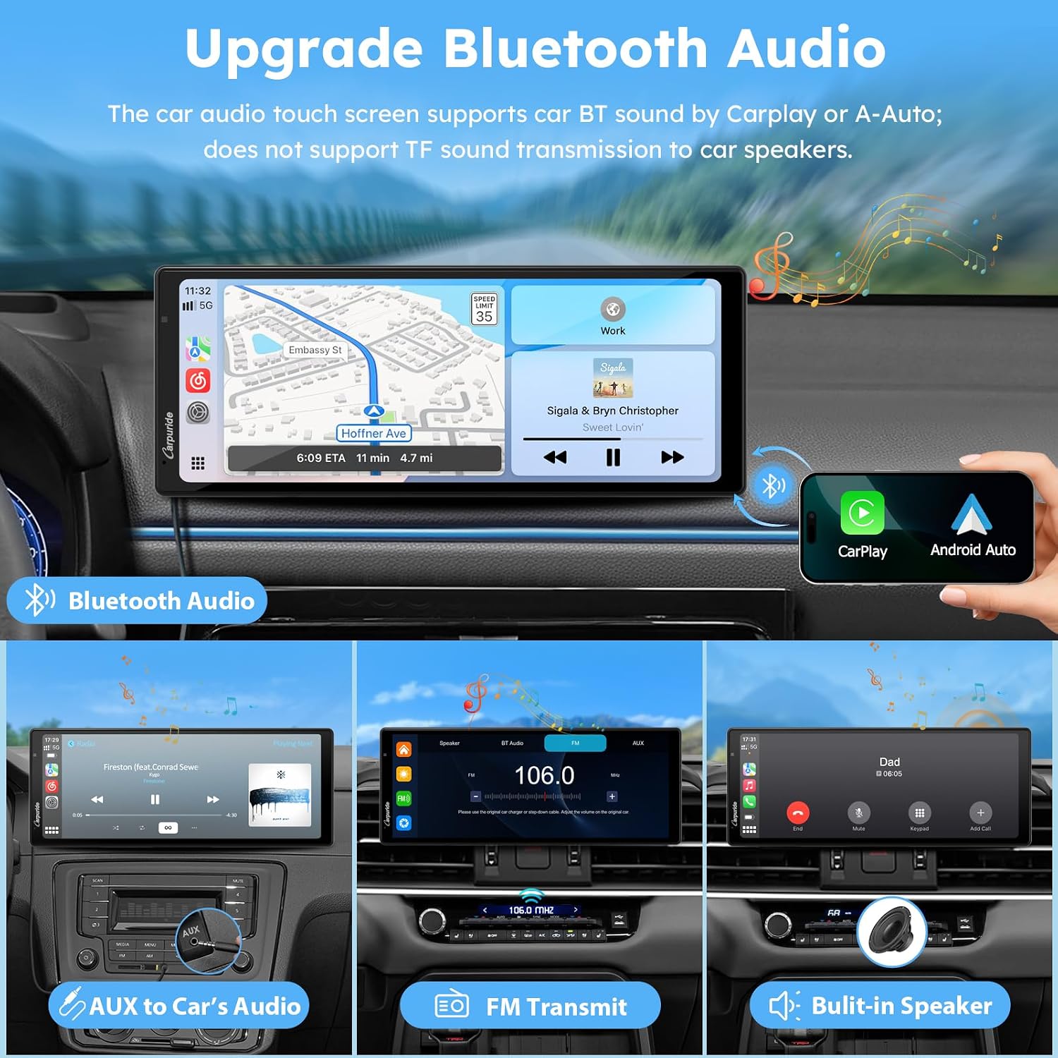 Detalle de CARPURIDE W903S3 9.3 Inch HD Carplay screen