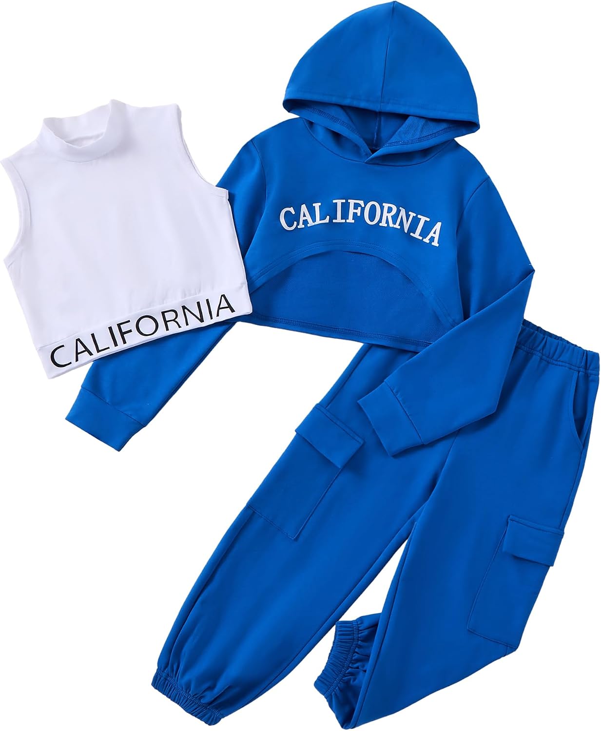 Detalle de Hihosdor Girls' Three-Piece Outfit, Cotton Blend