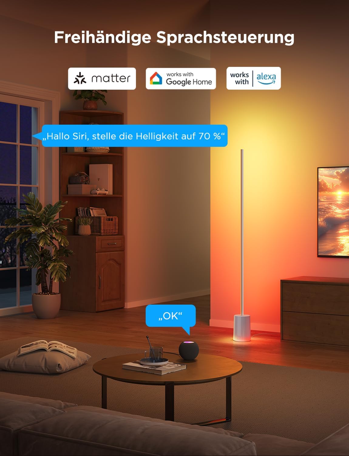 Thumbnail 4 de Govee RGBIC Stehlampe H607C LED‑Lampe mit 64+ Szenen