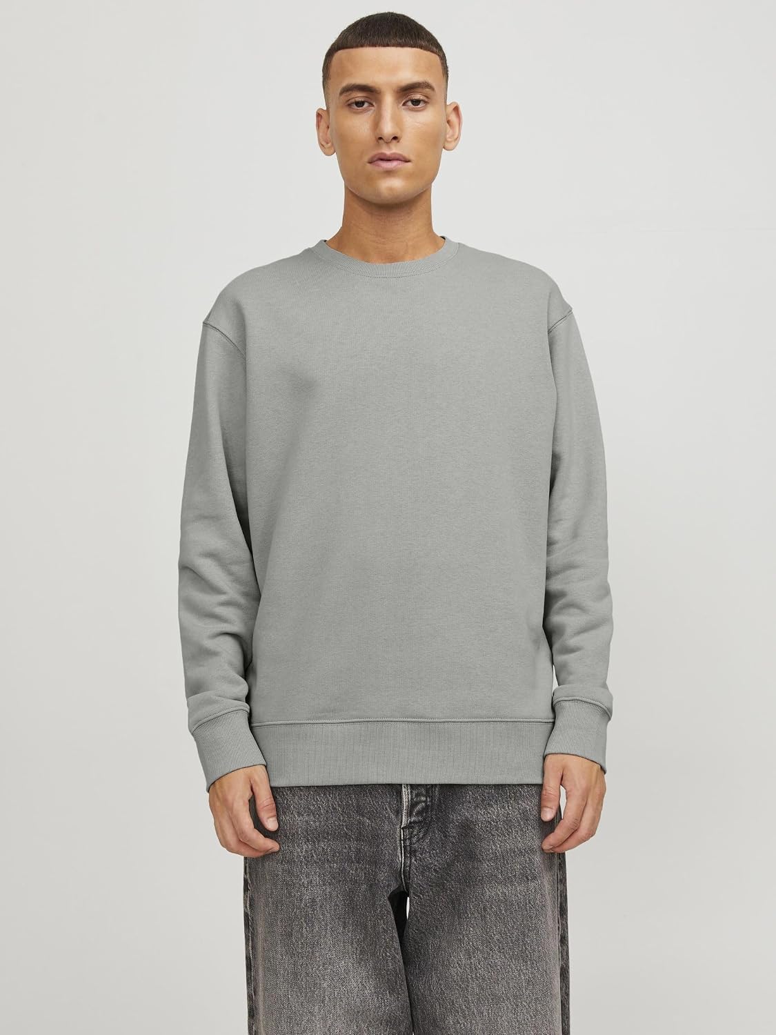 Thumbnail 1 de Jack & Jones Sweatshirt Plain da uomo in felpa: girocollo e maniche sovrapposte