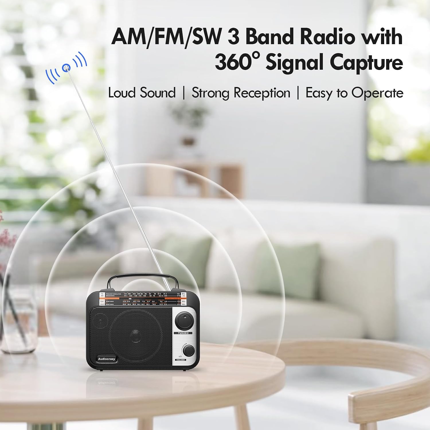 Thumbnail 1 de Audiocrazy Radio AM/FM multibanda 1800 mAh