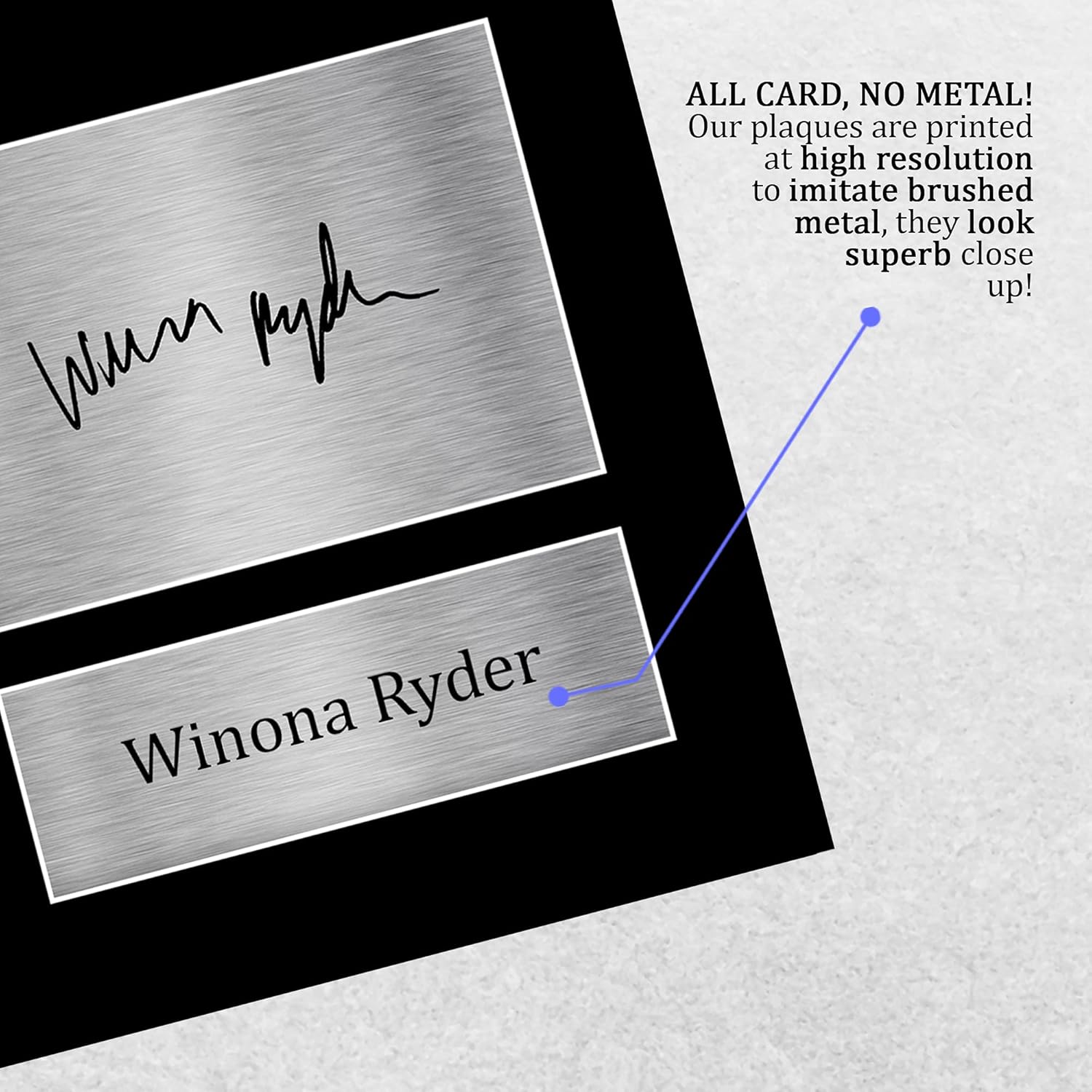 Thumbnail 4 de HWC Trading Winona Ryder Signed Autograph Picture A4 (Strange Hawkins/Thing Joyce Byers) for TV Fans