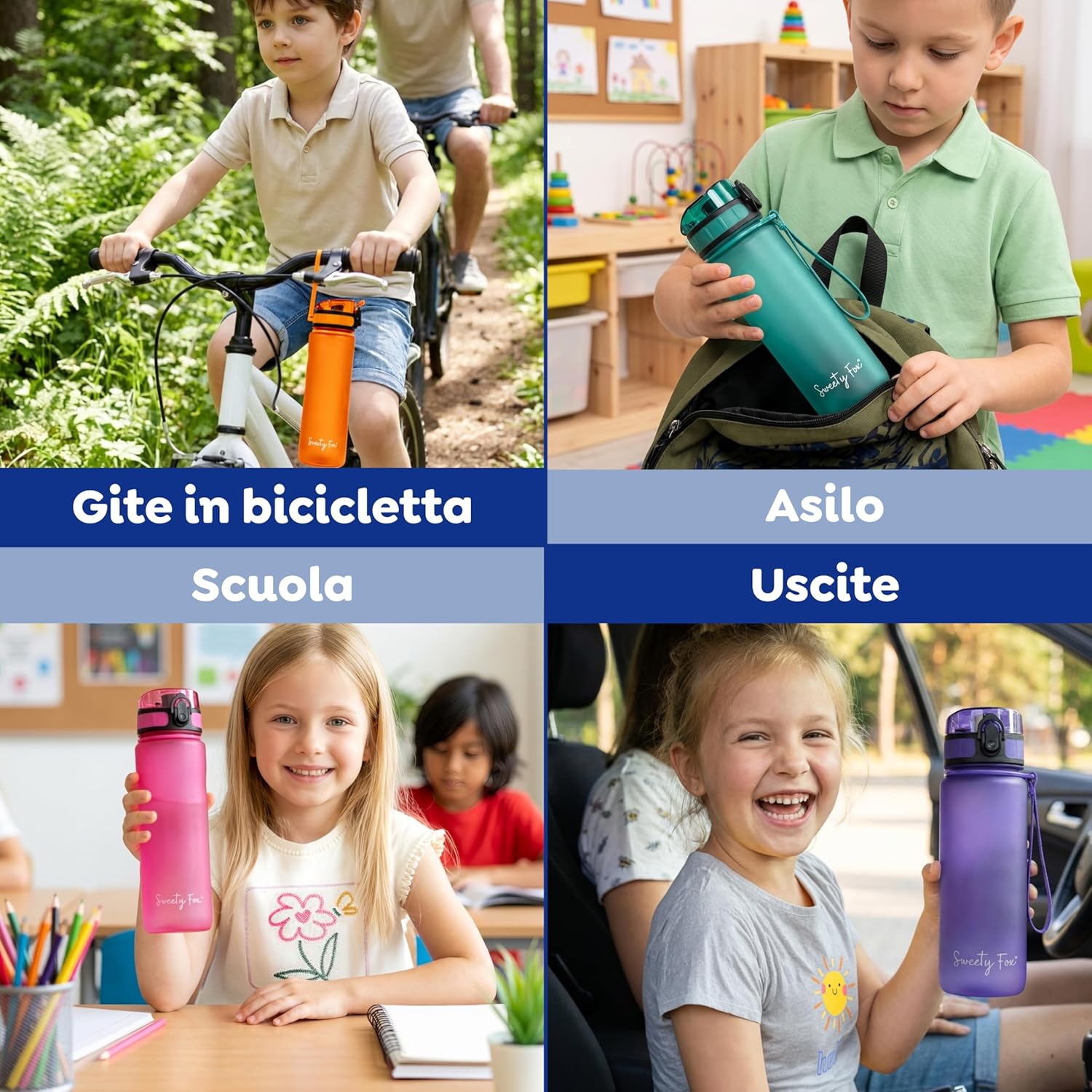 Thumbnail 6 de Sweety Fox Borraccia per Bambini 500 ml, a Prova di Perdite e Lavabile in Lavastoviglie
