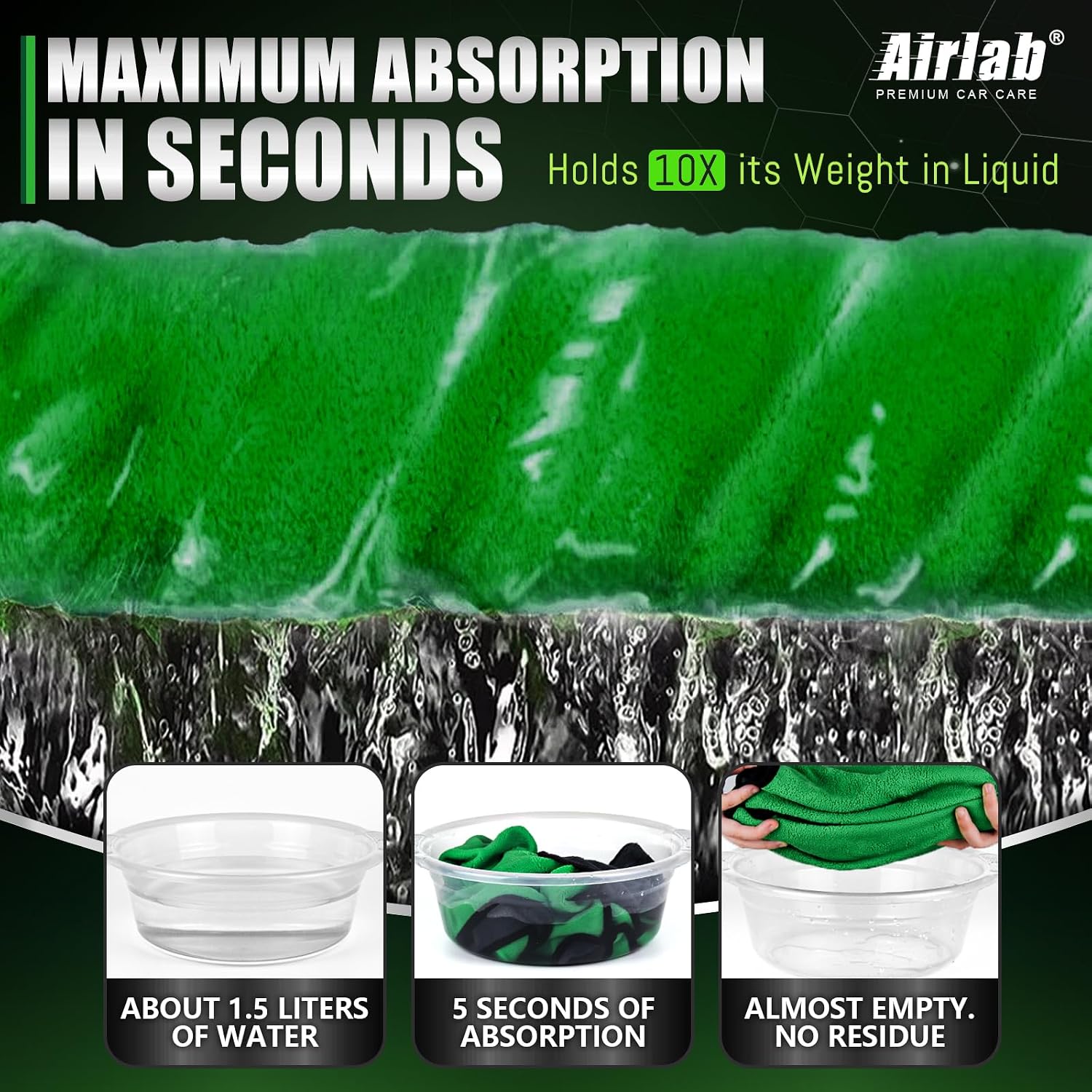 Detalle 2 de Airlab Microfiber Towels 35 x 24 Inch 🧽