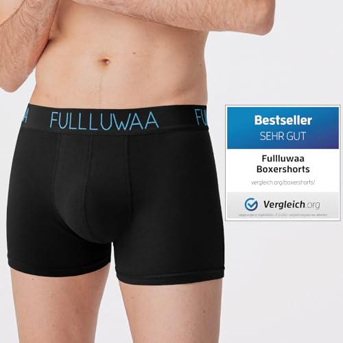 Detalle 2 de Fullluwaa Fitted Boxers Shorty (Lot de 8) Homme Coton – Noir