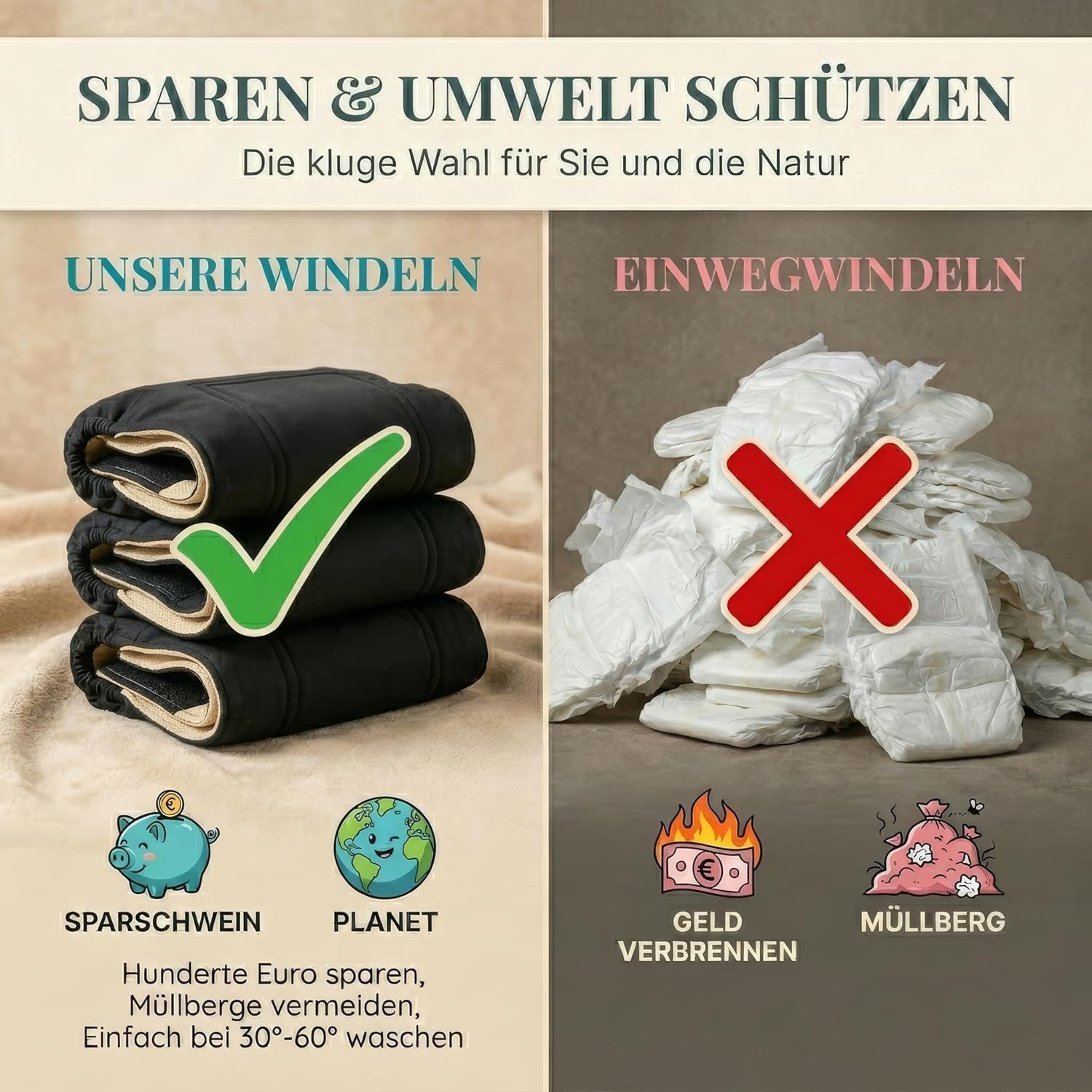 Thumbnail 4 de HUND IST KÖNIG Hundewindeln für Rüden (3er-Pack) – waschbare Inkontinenz-Windeln mit saugstarken Einlagen