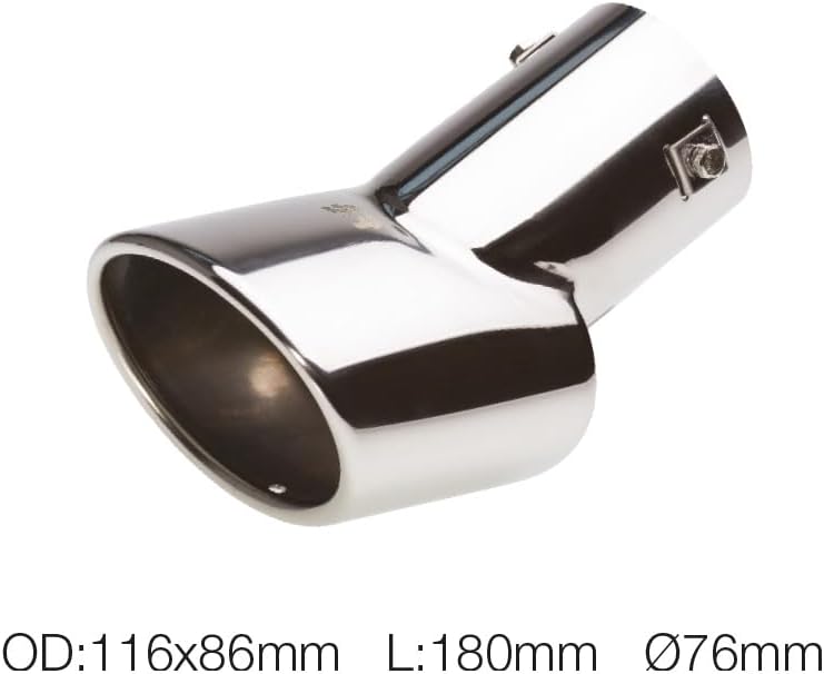 Thumbnail 6 de Simoni Racing owalna końcówka wydechu 116 × 86 mm, stal nierdzewna, montaż 46–74 mm