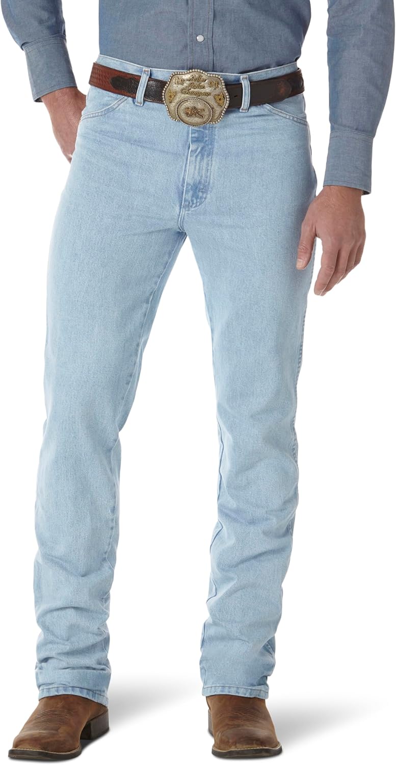 Detalle de Wrangler 0936 Cowboy Cut Slim Fit – męskie jeansy w stylu western