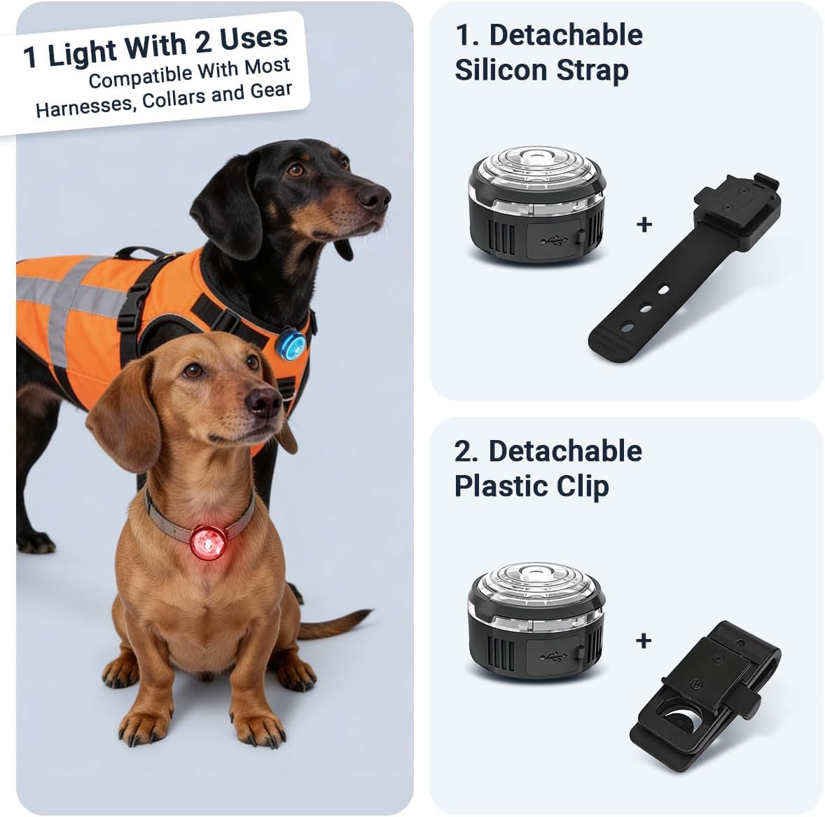 Thumbnail 3 de PAJ Light Mini LED pet light with two LEDs, waterproof design and seven colours