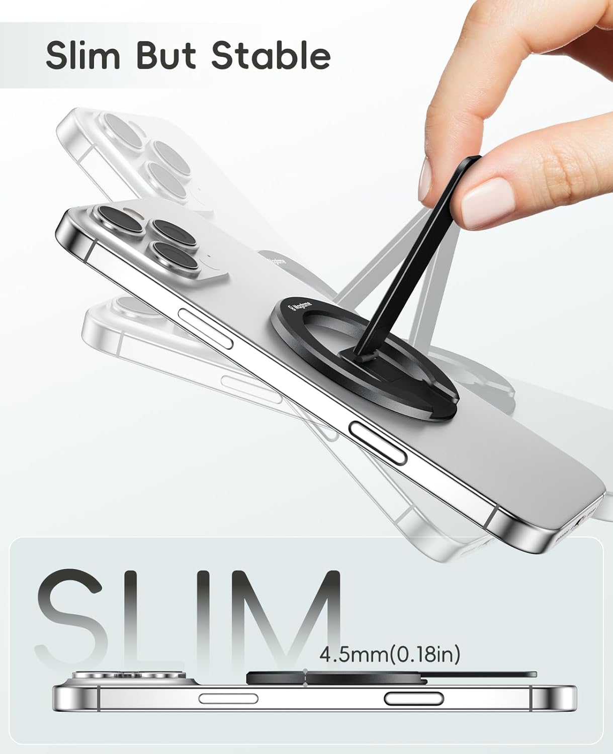 Thumbnail 3 de Support magnétique Magtame double face pour téléphone (béquille pliable et réglable) noir