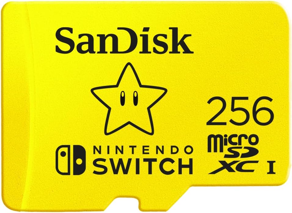 Detalle de SanDisk 256GB microSDXC (Licensed for Nintendo Switch) – SDSQXAO-256G-GNCZN