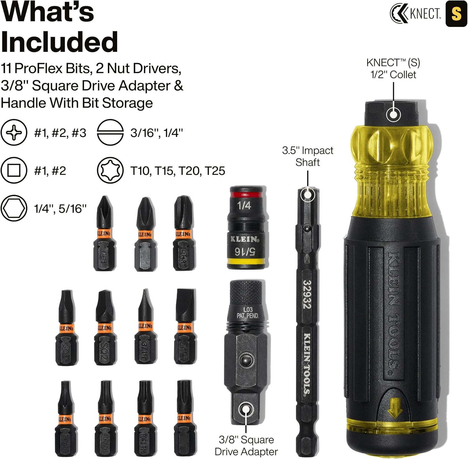 Thumbnail 1 de Klein Tools 32516HD KNECT 16-in-1 Impact-Rated Hybrid Screwdriver