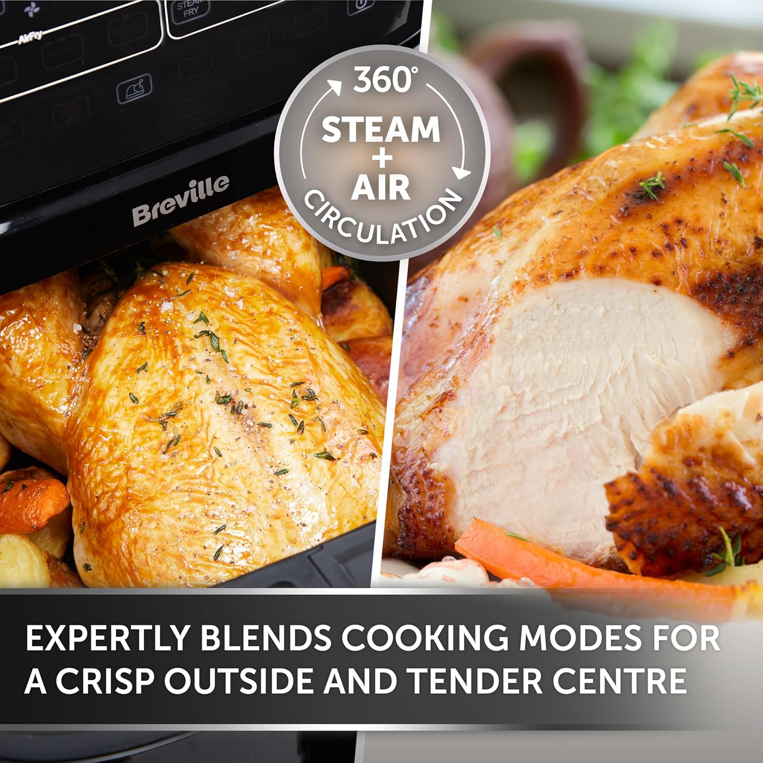 Thumbnail 1 de Breville Halo SteamFry 7L Digital Air Fryer (VDF133) with SteamFry Technology