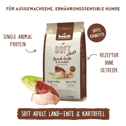 Detalle de Bosch HPC Soft Hundefutter halbfeucht Land-Ente & Kartoffel, 2,5 kg