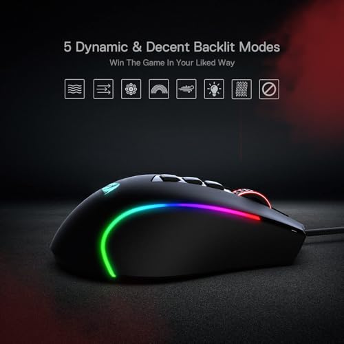 Thumbnail 6 de Redragon M612 Wired RGB Optical Gaming Mouse: 8000 DPI, 11 Programmable Buttons