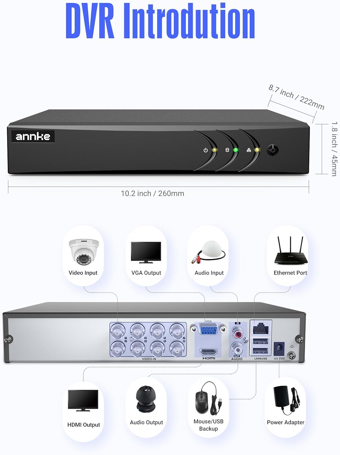 Thumbnail 6 de ANNKE DVR 8CH 3K Lite enregistreur vidéo