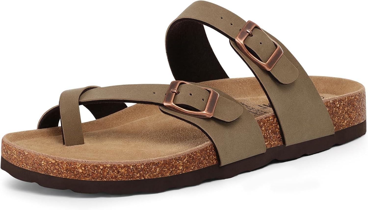 Thumbnail 6 de KIDMI Women’s Cork Footbed Sandals with Adjustable Buckle — Comfortable Summer Slip-On Slides