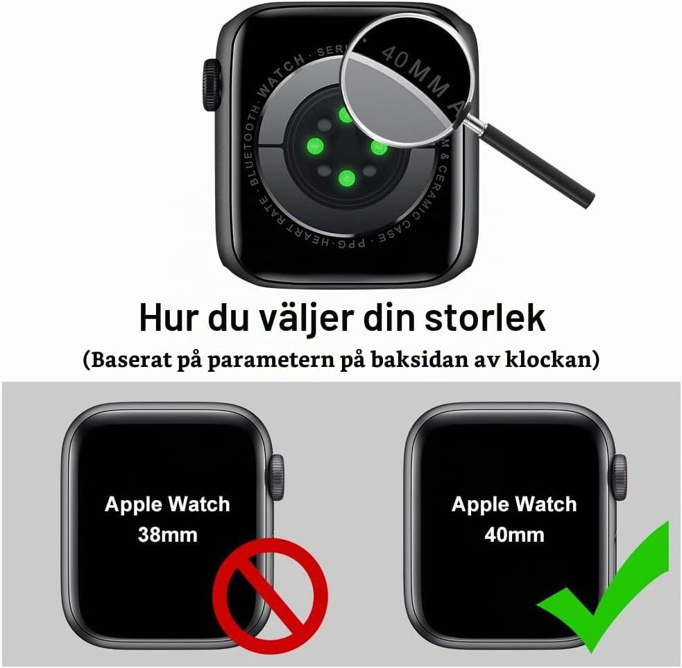 Thumbnail 1 de OFFCUP fodral för Apple Watch 40 mm med härdat glas, nattblått, 2-pack