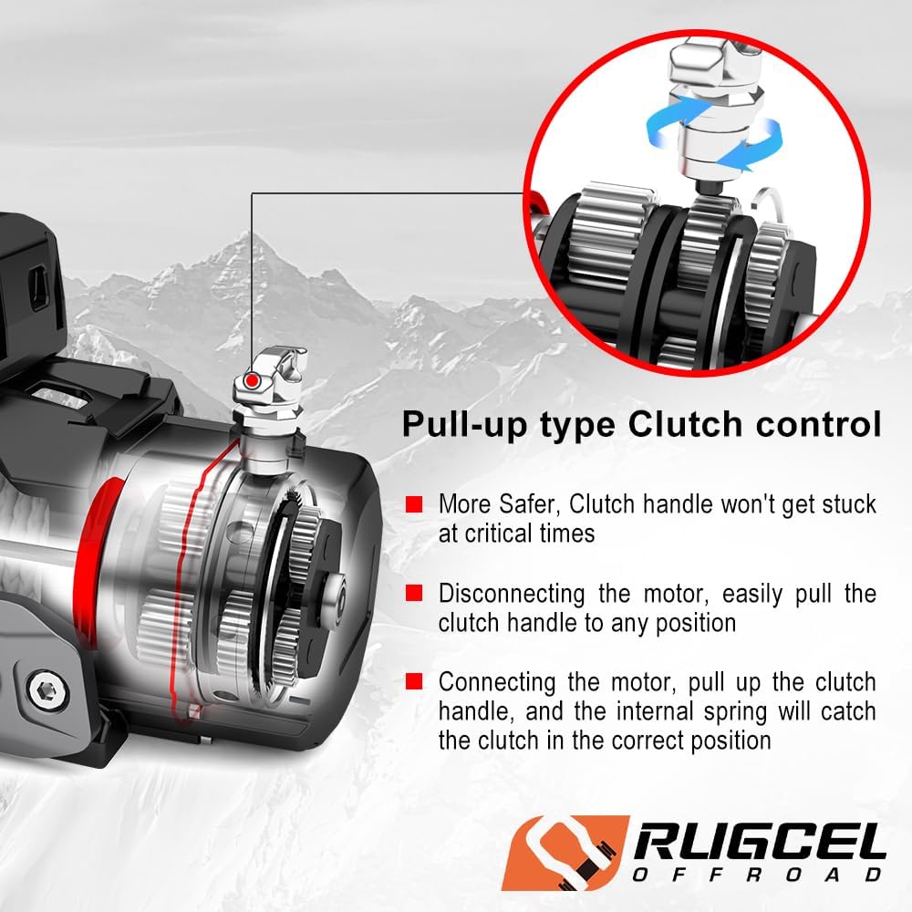 Thumbnail 3 de RUGCEL WINCH 12000lb Waterproof Electric Winch 85' Rope