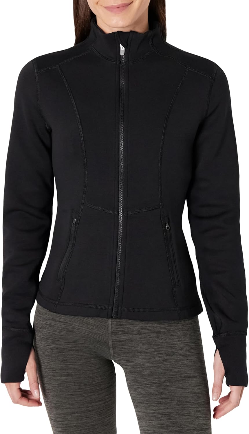 Detalle de Amazon Essentials Women's Active Sweat Slim-Fit Zip-Through Jacket
