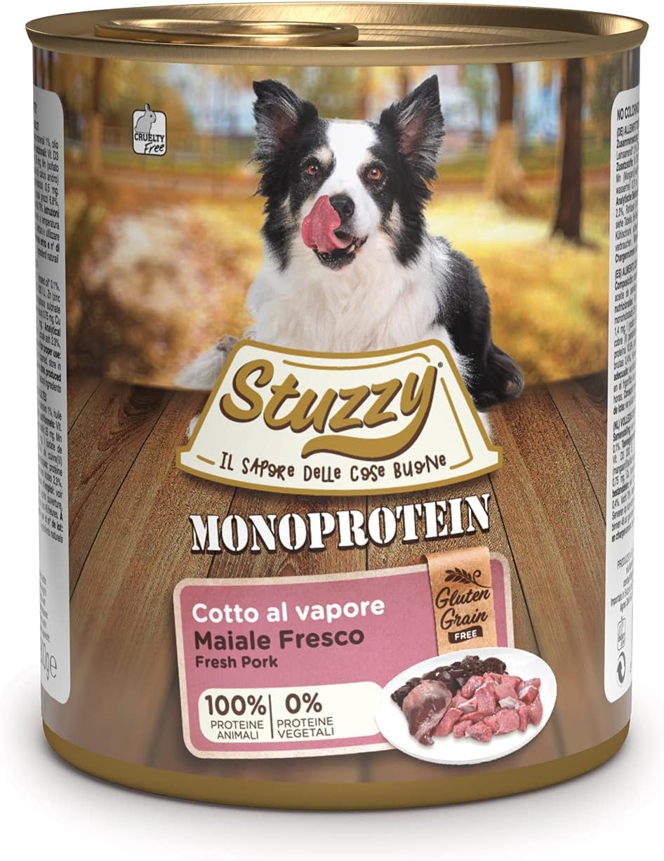 Detalle de Stuzzy Cibo Umido per Cani Adulti al Gusto Agnello – Monoproteico in Patè, 4,8 kg (6 lattine da 800 g)