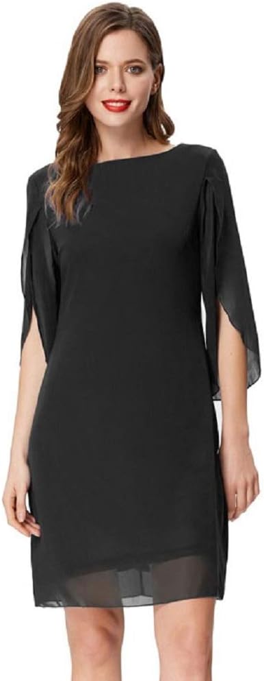 Thumbnail 6 de Abito Grace Karin Donna in chiffon con maniche corte e girocollo