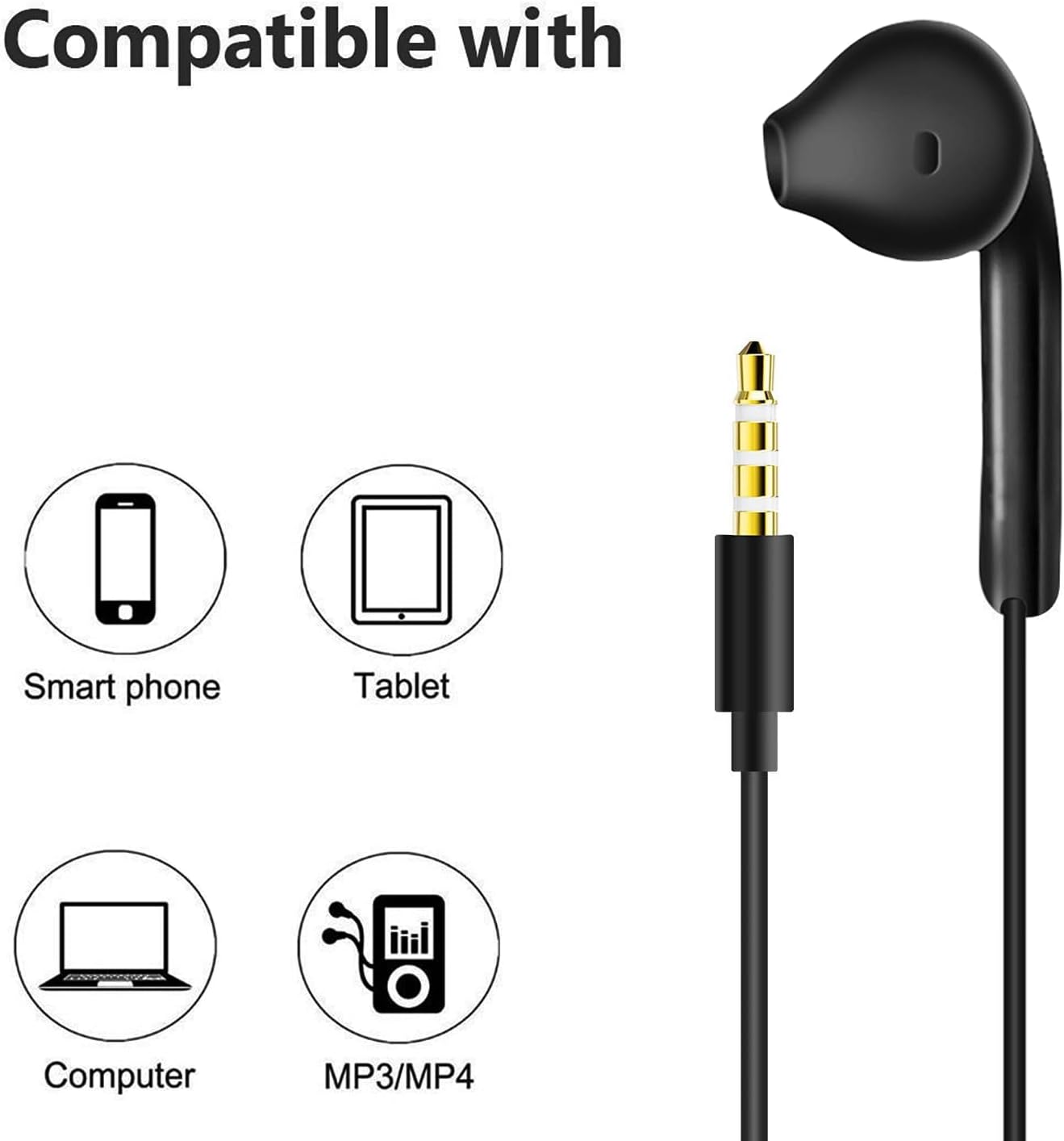Detalle 2 de Generic 2 Pack Wired Earphones with Microphone