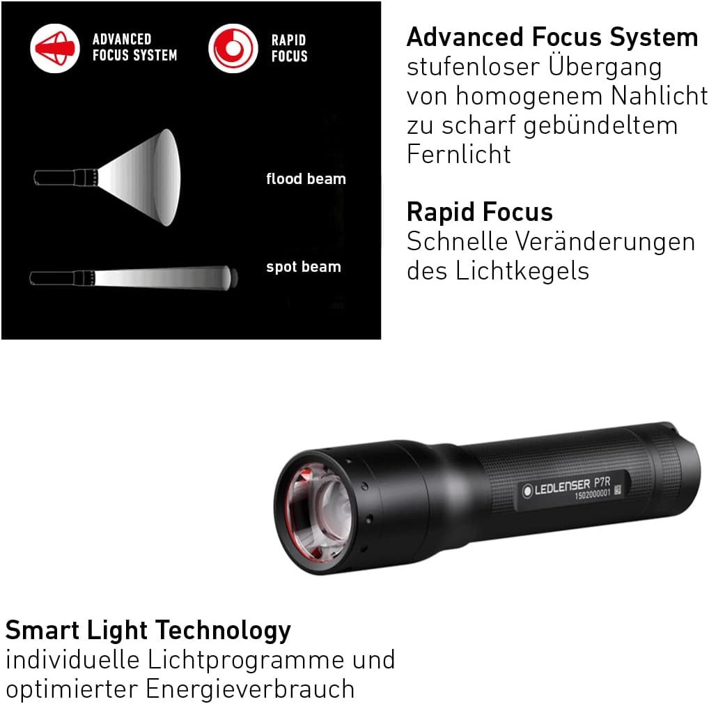 Thumbnail 4 de Ledlenser P7 rechargeable (2017 Gen 1) – lampe de poche focalisable, 1000 lumens, autonomie 40 h
