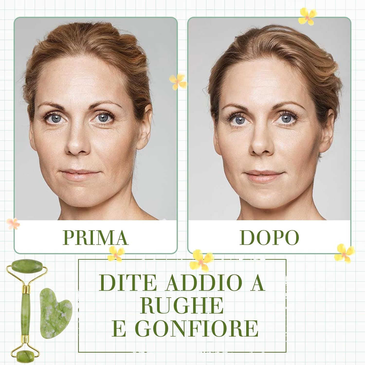 Thumbnail 4 de GUGUG Gua Sha Viso Rullo di Giada 2 pezzi