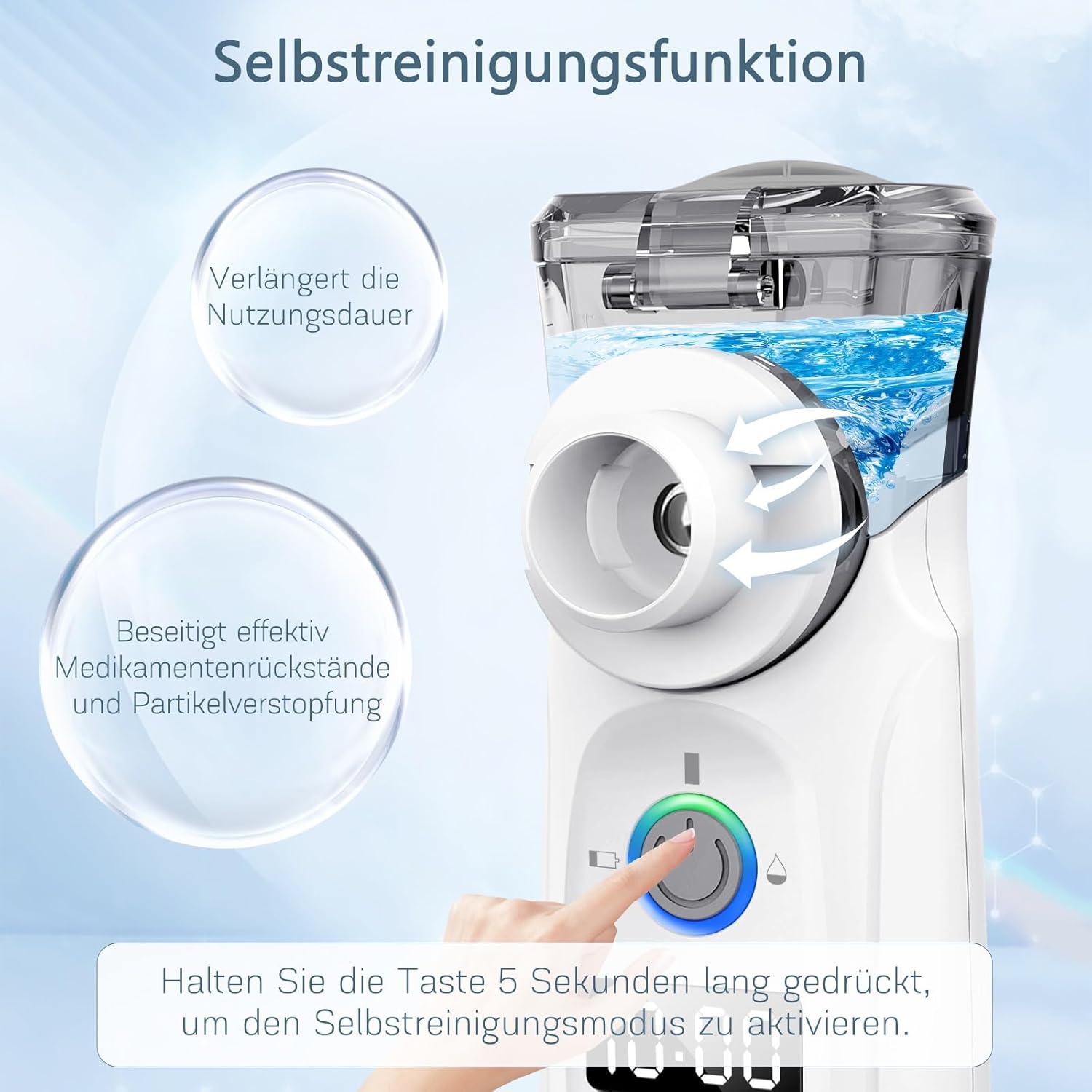 Thumbnail 5 de MILFECH Inhalationsgerät tragbarer Vernebler 1 Set 🫁
