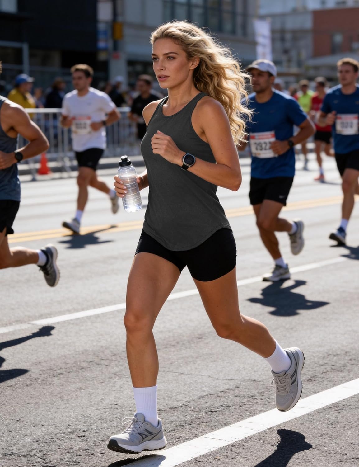 Thumbnail 4 de Gyabnw canotta sportiva da donna girocollo con schiena incrociata e inserti traforati