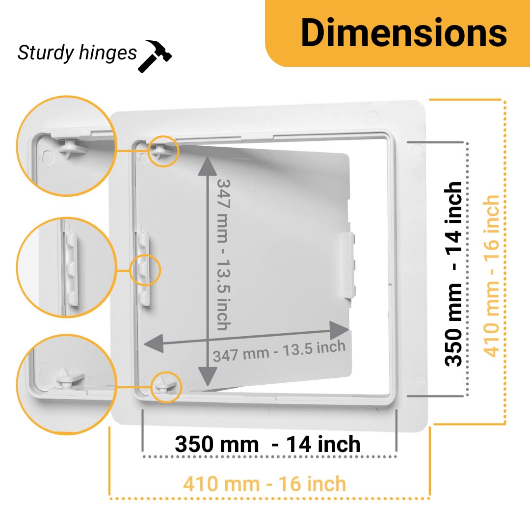 Thumbnail 1 de Proxinova Paintable Access Panel 350x350 mm in High-Grade ABS Plastic