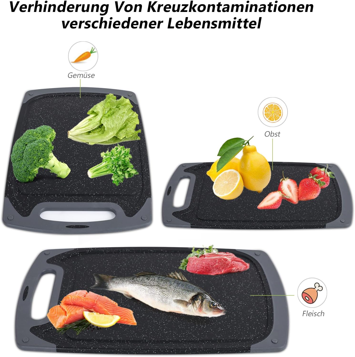 Thumbnail 5 de Schneidebrett-Set 4-teilig mit Saftrille