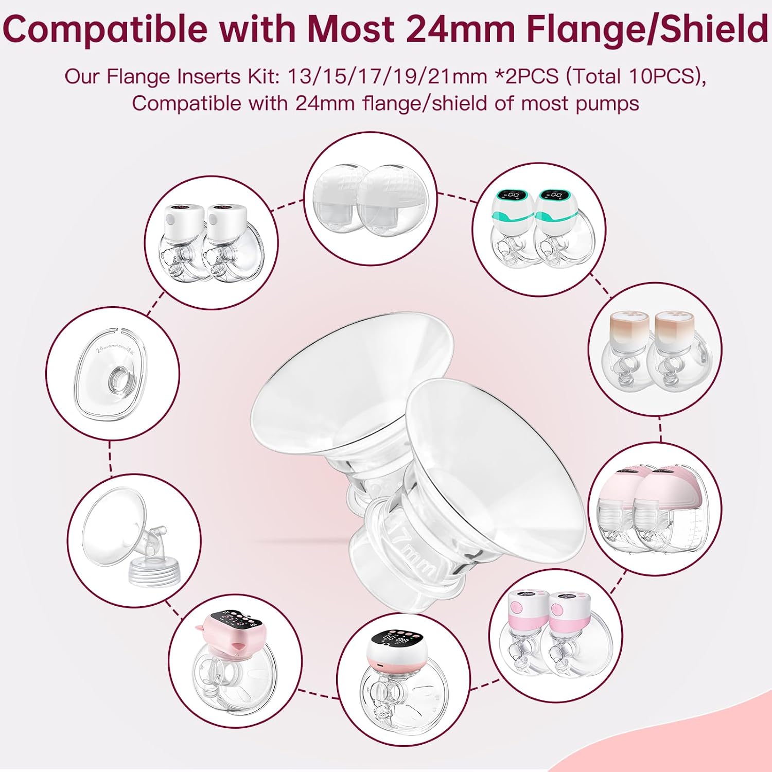 Detalle 2 de RAMXCION Nipple Rulers 10PCS Flange Inserts 13–21mm