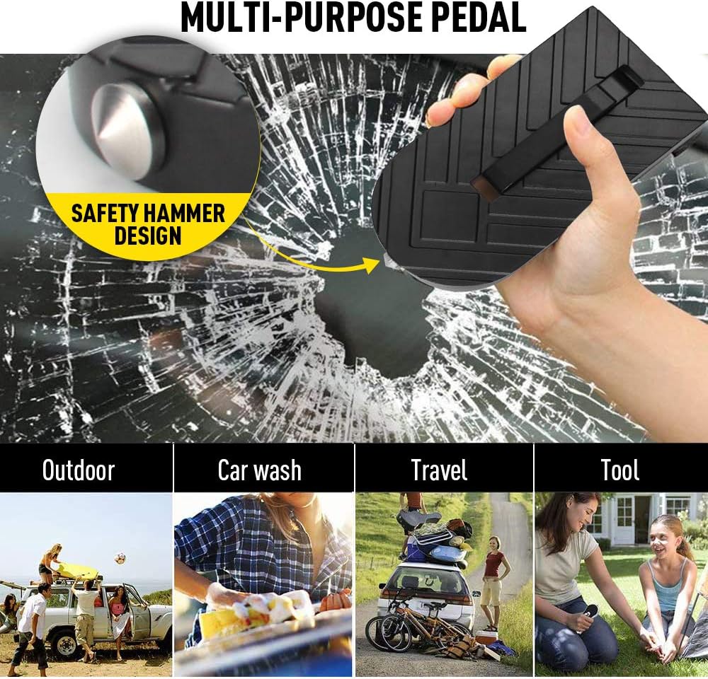 Thumbnail 3 de OPP ULITE Car Doorstep Folding Ladder with U‑Shaped Hook Pedals and Safety Hammer
