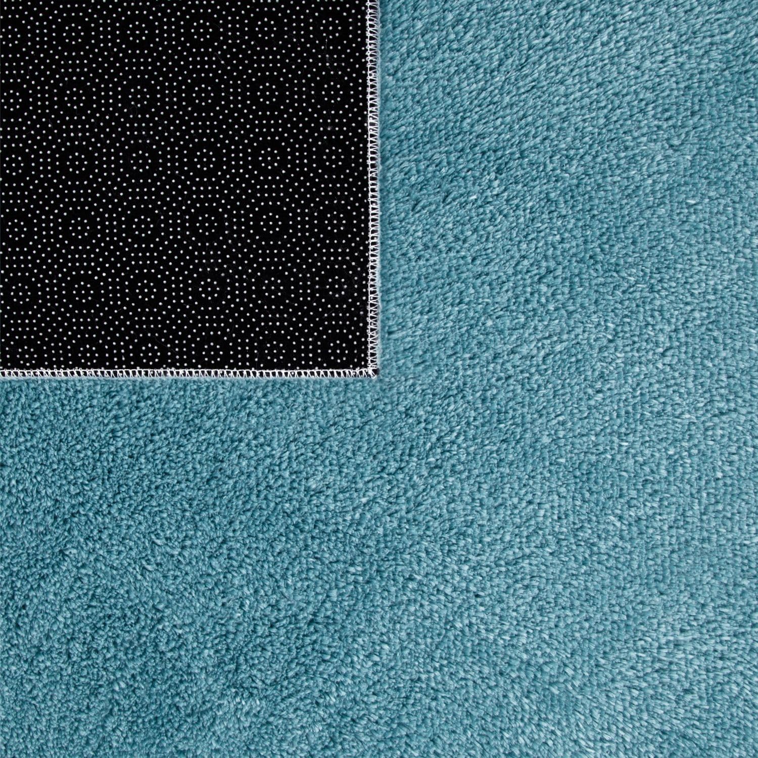 Detalle de TT Home Tapis de Jeu Turquoise 140 x 200 cm pour Chambre d’Enfant