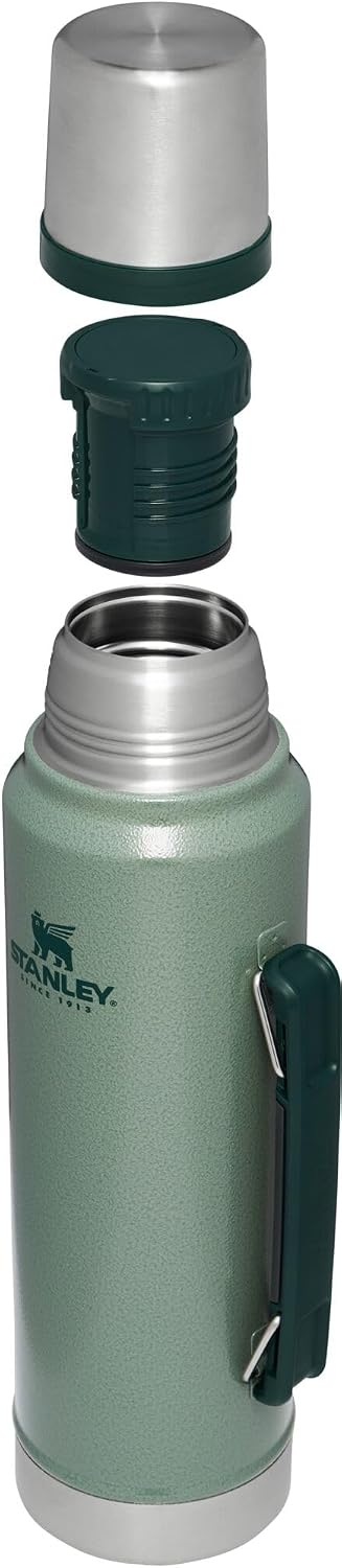 Detalle de Stanley Legendary Classic Bottle 1.1QT Hammertone Green, Insulated Stainless Steel