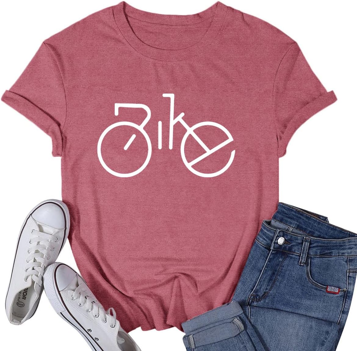 Detalle 2 de SUWATOIN Women's Bicycle Shirt – Relaxed Fit T‑Shirt for Comfortable Riding