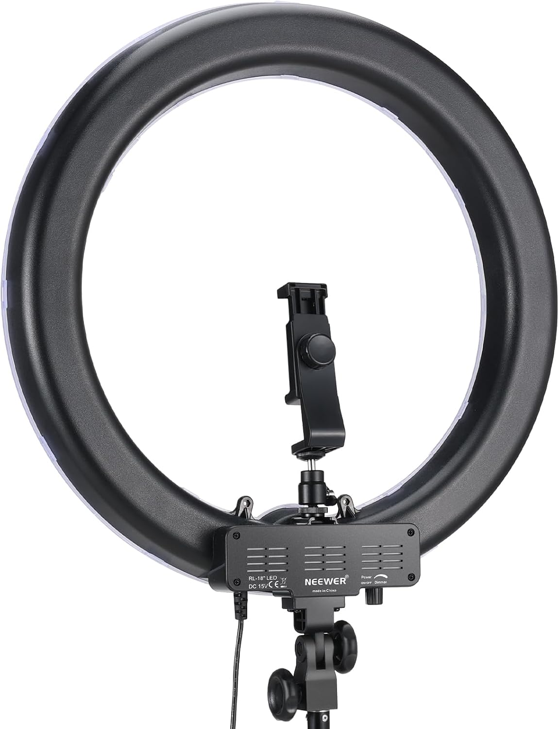 Detalle 2 de NEEWER RL-18 18-Inch Ring Light Kit, 55W Dimmable LED with Tripod