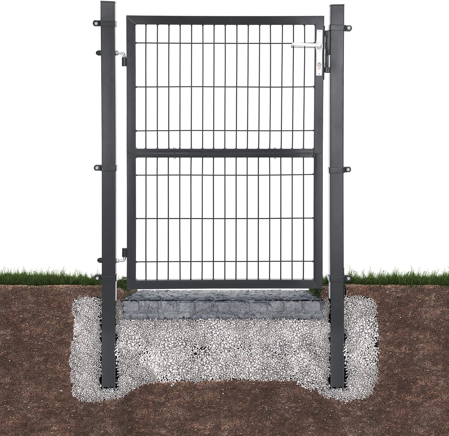 Thumbnail 5 de SONGMICS Portillon de Jardin 106 x 125 cm Maille acier