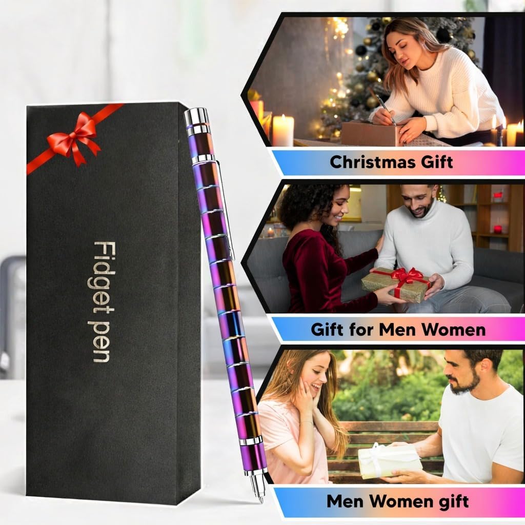 Detalle 2 de Magnetic Fidget Pen Gifts for Men – Multifunctional Desk Toy & Writing Instrument