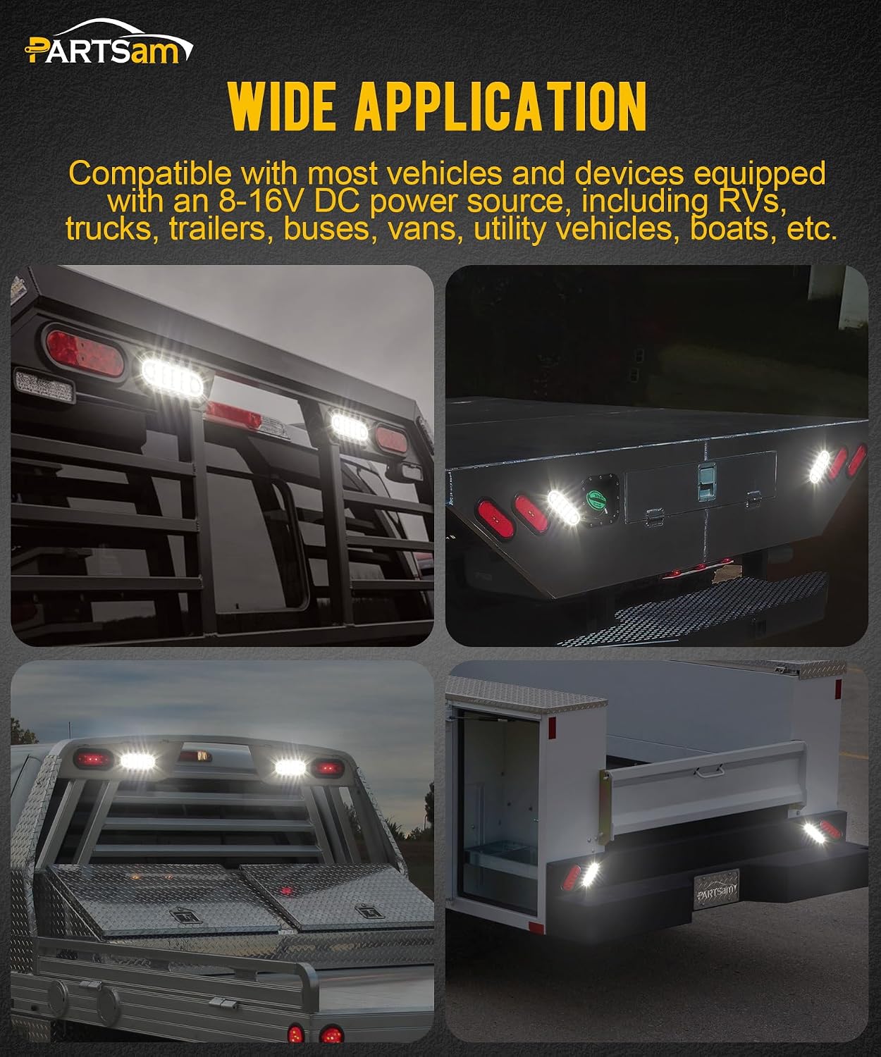 Thumbnail 5 de Partsam oval LED trailer lights, 6-inch