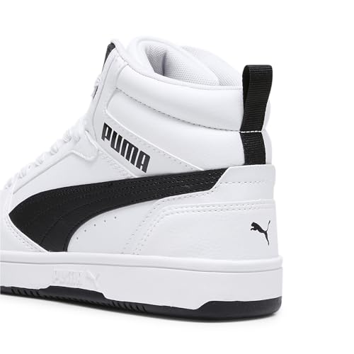 Detalle 2 de PUMA Unisex Kids Rebound V6 Mid Jr – Zapatillas en cuero sintético para niños, talla 38 EU