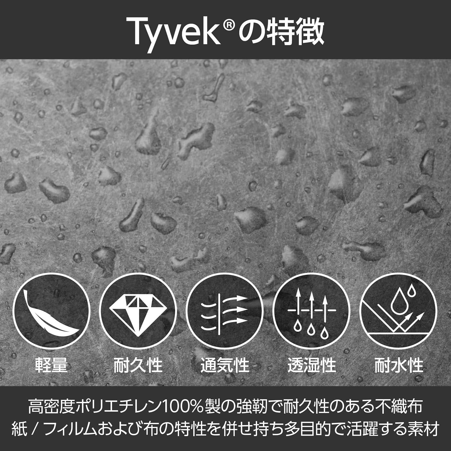 Detalle de ハクバ プラスシェル エンベロープ PCスリーブ 16インチ対応 タイベック素材・ダークグレー