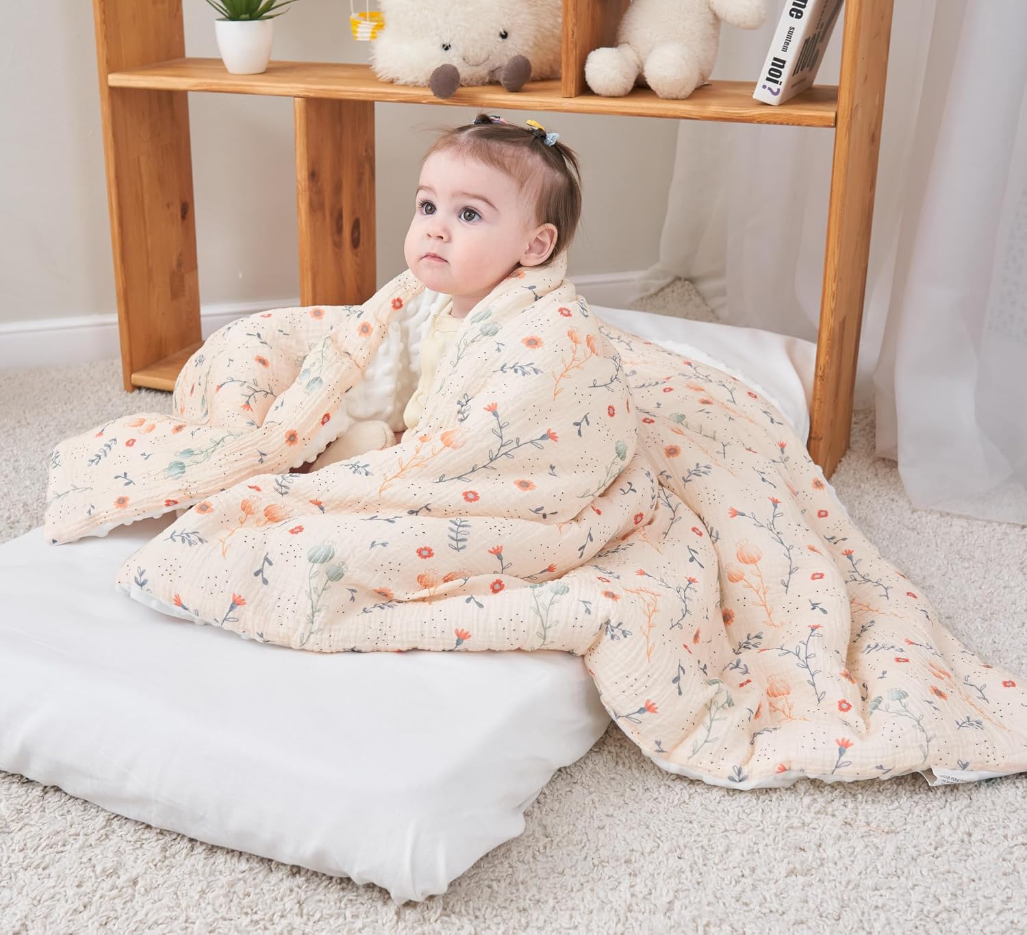 Thumbnail 2 de SUPERBE BEBE Manta de bebé Minky y Muselina 🛌 100x135 cm