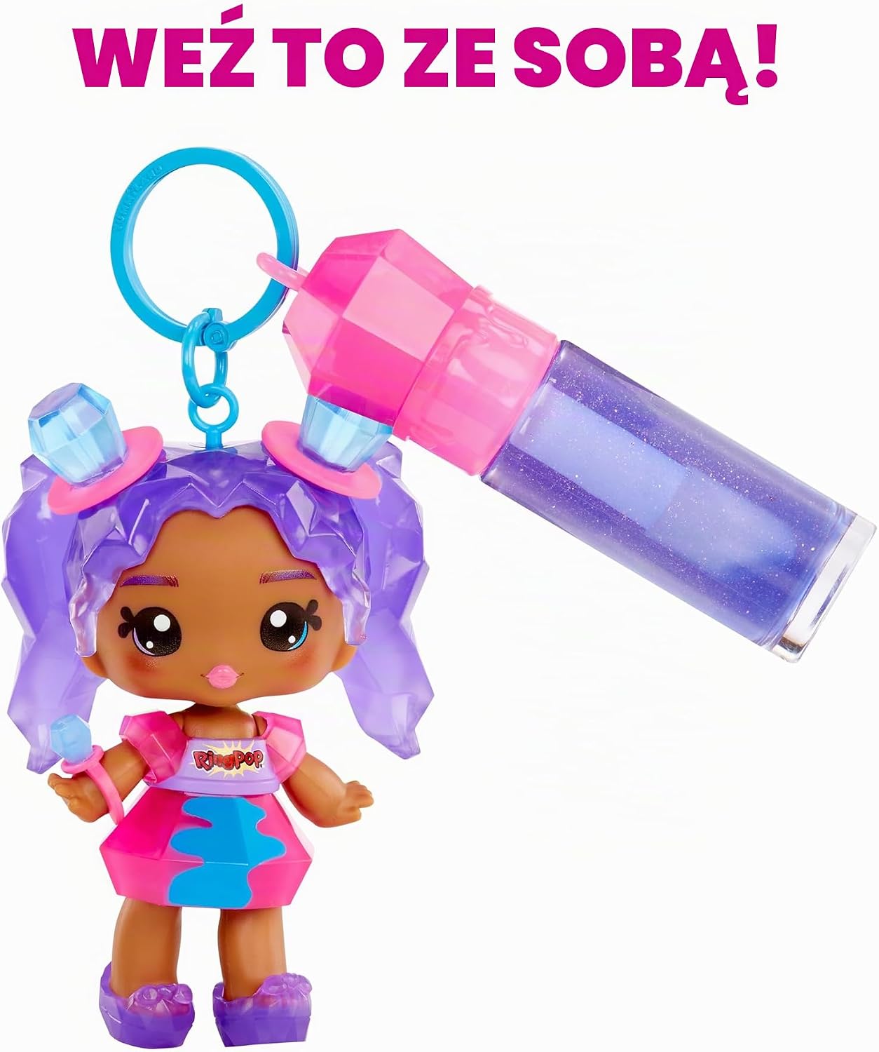 Detalle de Yummiland 556879-EUC Ruthie Pop – laleczka Ring Pop z błyszczykiem DIY