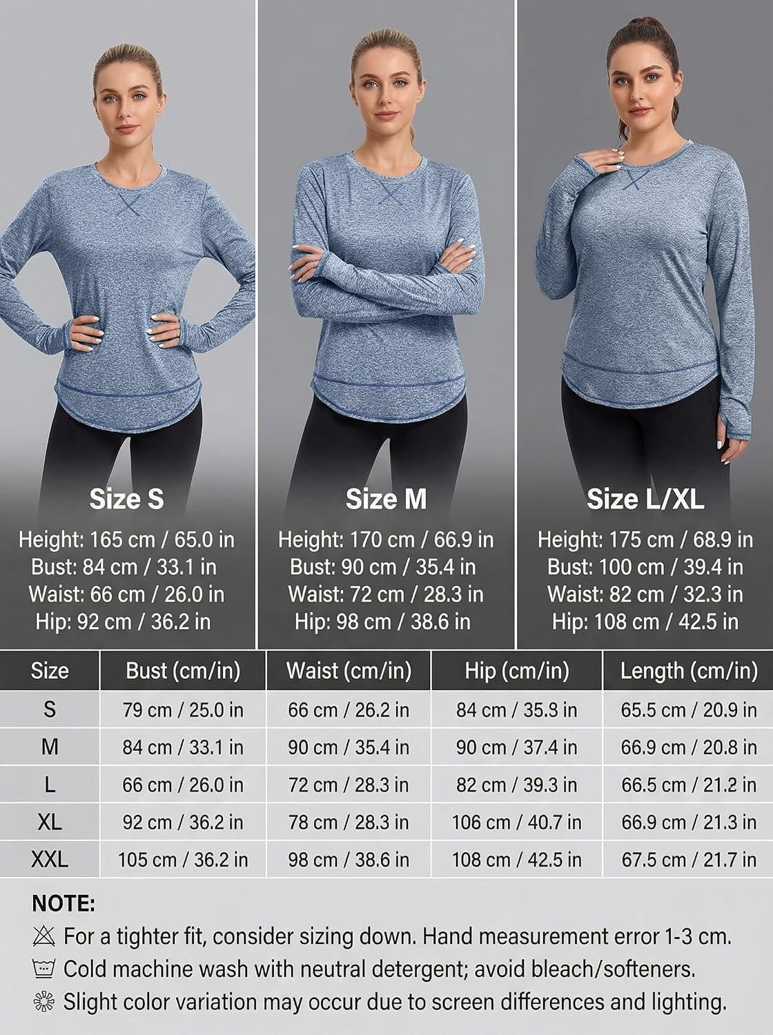 Thumbnail 5 de Terecey t-shirt sport femme à manches longues (92% polyester, 8% élasthanne) col rond