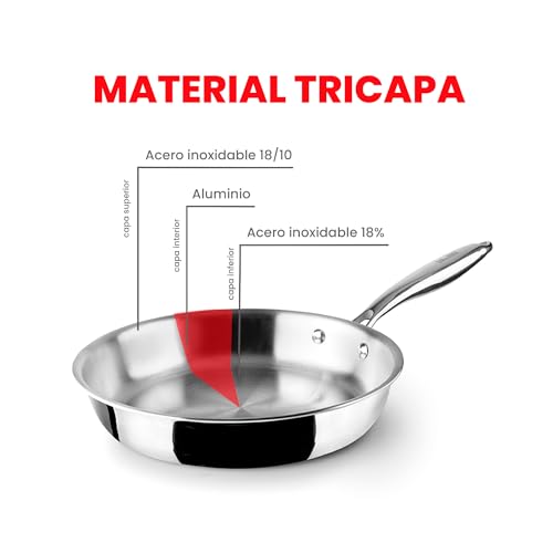 Thumbnail 6 de IBILI Sartén tricapa Triply Natural 26 cm: sin antiadherente, apta para inducción